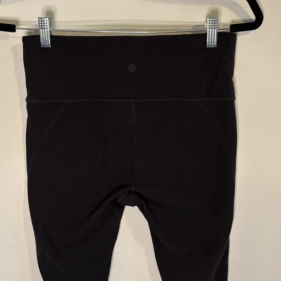 Athleta Black Cropped Leggings Womens Mesh  Medium - Picture 5 of 8
